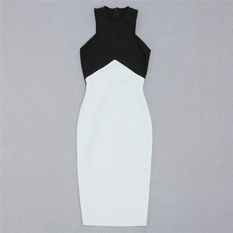 KittenAlarm - Camilla Two-tone Sleeveless Dress