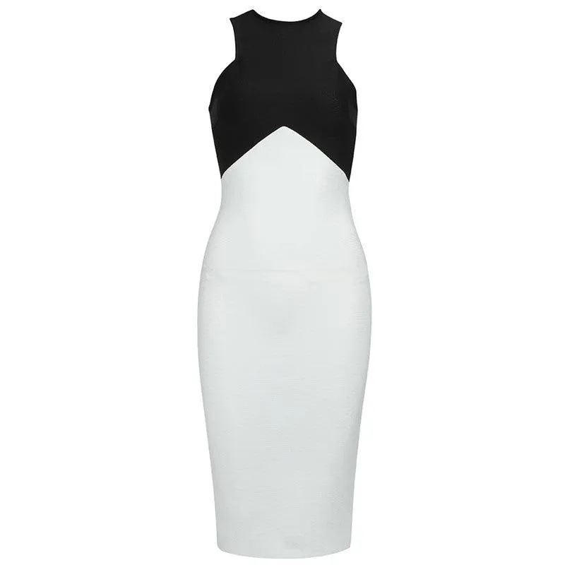 KittenAlarm - Camilla Two-tone Sleeveless Dress