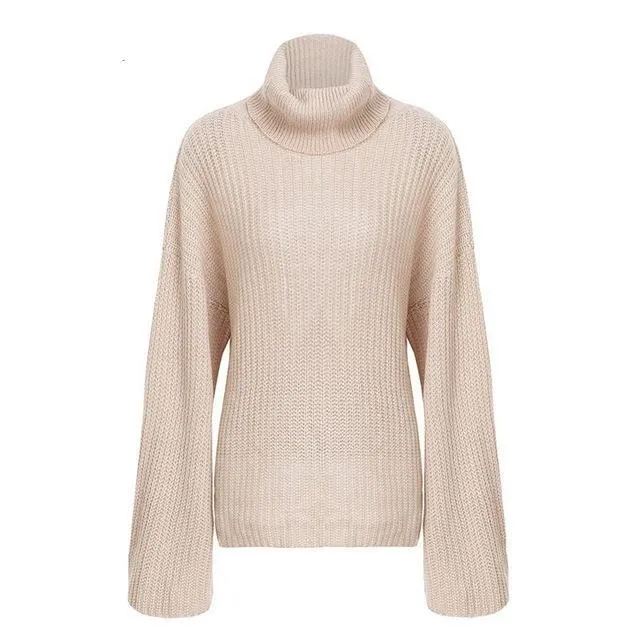 KRISSY Turtleneck Backless Sweater