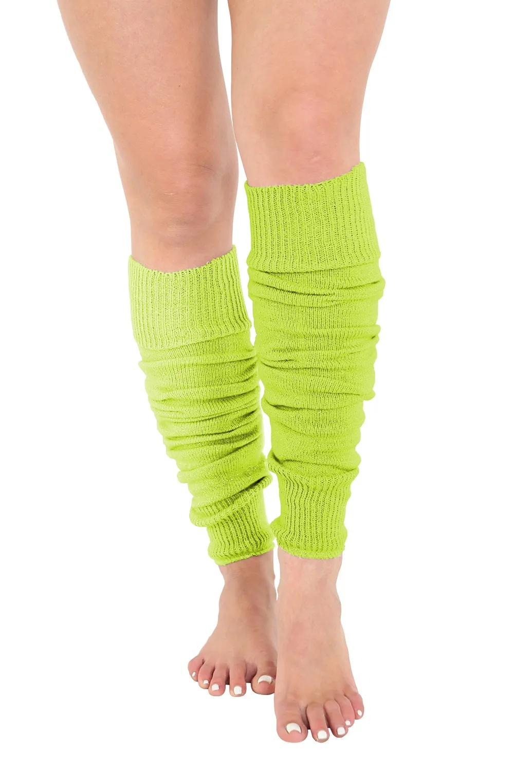 Ladies Girls Dance Plain Ribbed Neon Legwarmers 1980’s Versatile Sports & Yoga Leg Warmers