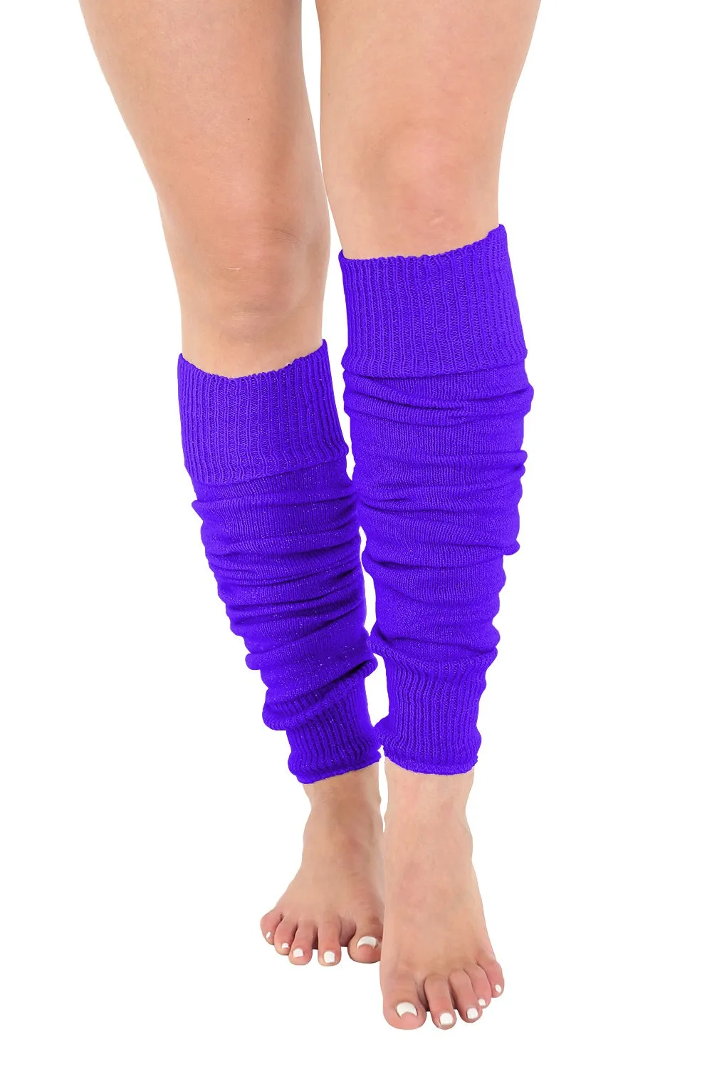 Ladies Girls Dance Plain Ribbed Neon Legwarmers 1980’s Versatile Sports & Yoga Leg Warmers