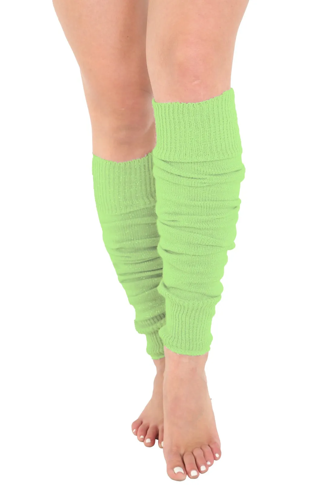 Ladies Girls Dance Plain Ribbed Neon Legwarmers 1980’s Versatile Sports & Yoga Leg Warmers