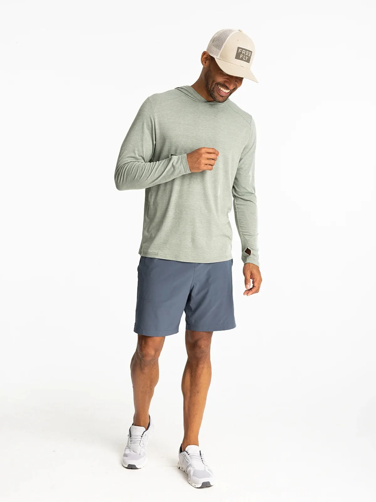 Men's Bamboo Shade Hoodie - Heather Agave Green