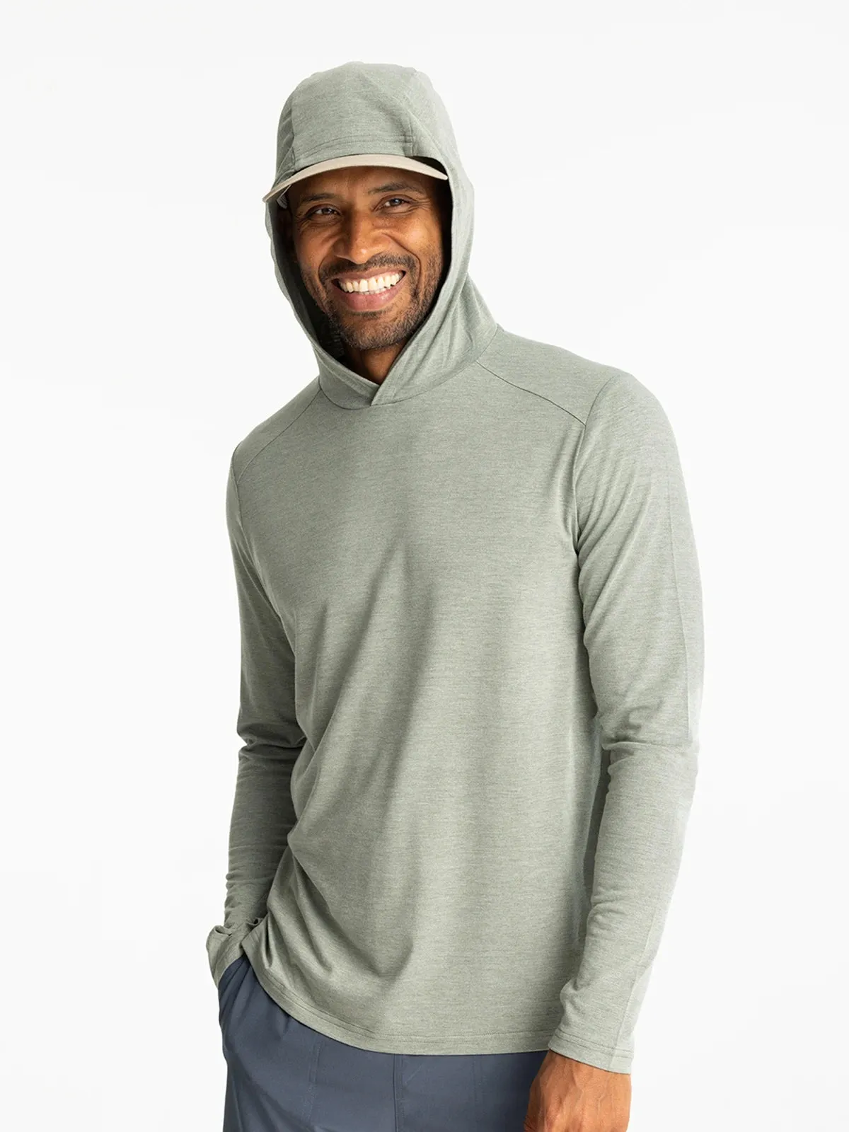 Men's Bamboo Shade Hoodie - Heather Agave Green