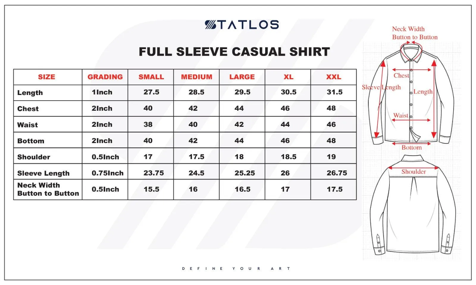 Men's Casual Front Yoke Design Full Sleeve Shirt