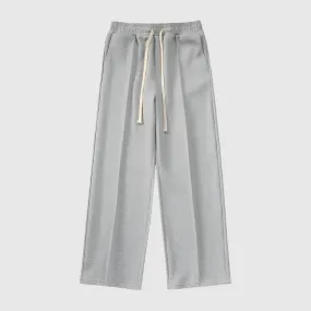 Men's Casual Pleat Stitching Loose Wide Straight Leg Pants