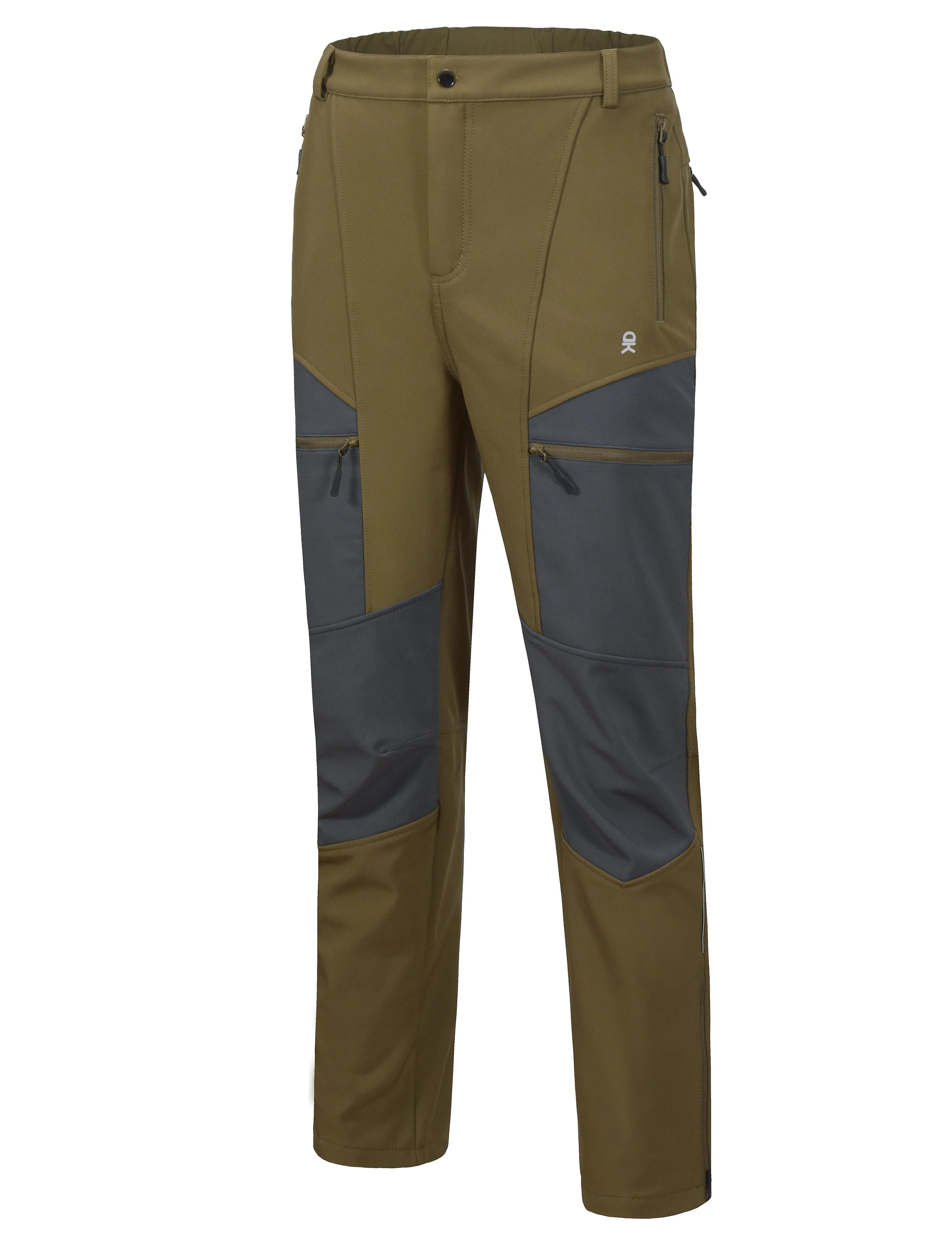 Men's Fleece Lined Ski Softshell Insulated Pants