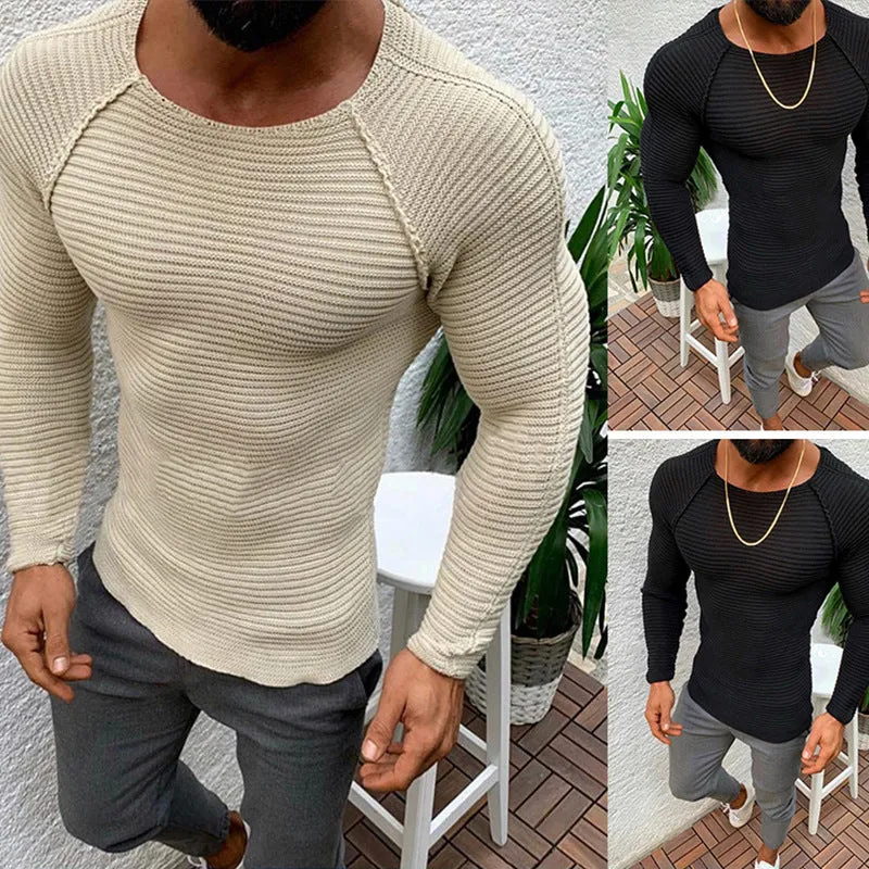 Men's Slim-Fit Knit Pullover Sweater