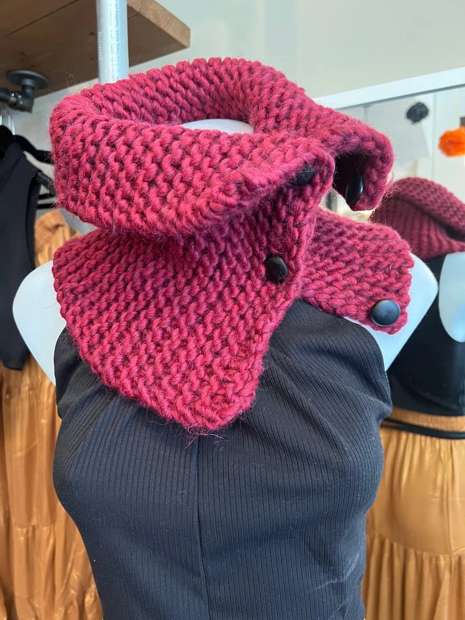 Merino Wool Cowl Wine