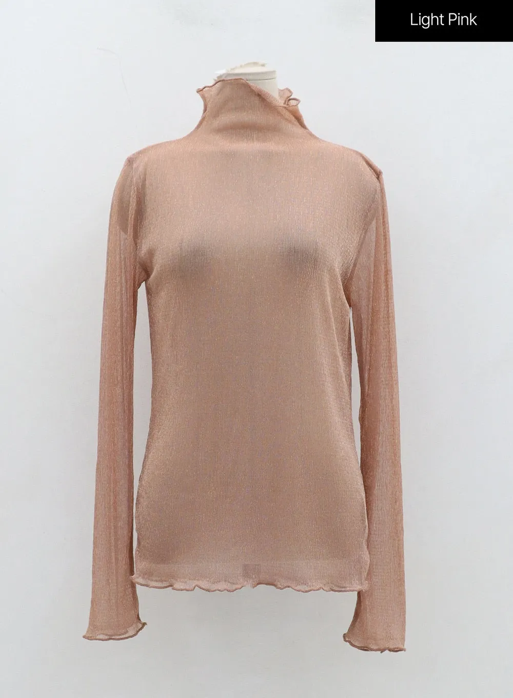 Mesh Long Sleeve Turtleneck BD28