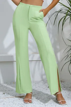 Mint Green Flare Cruise Ship Vacation Pants