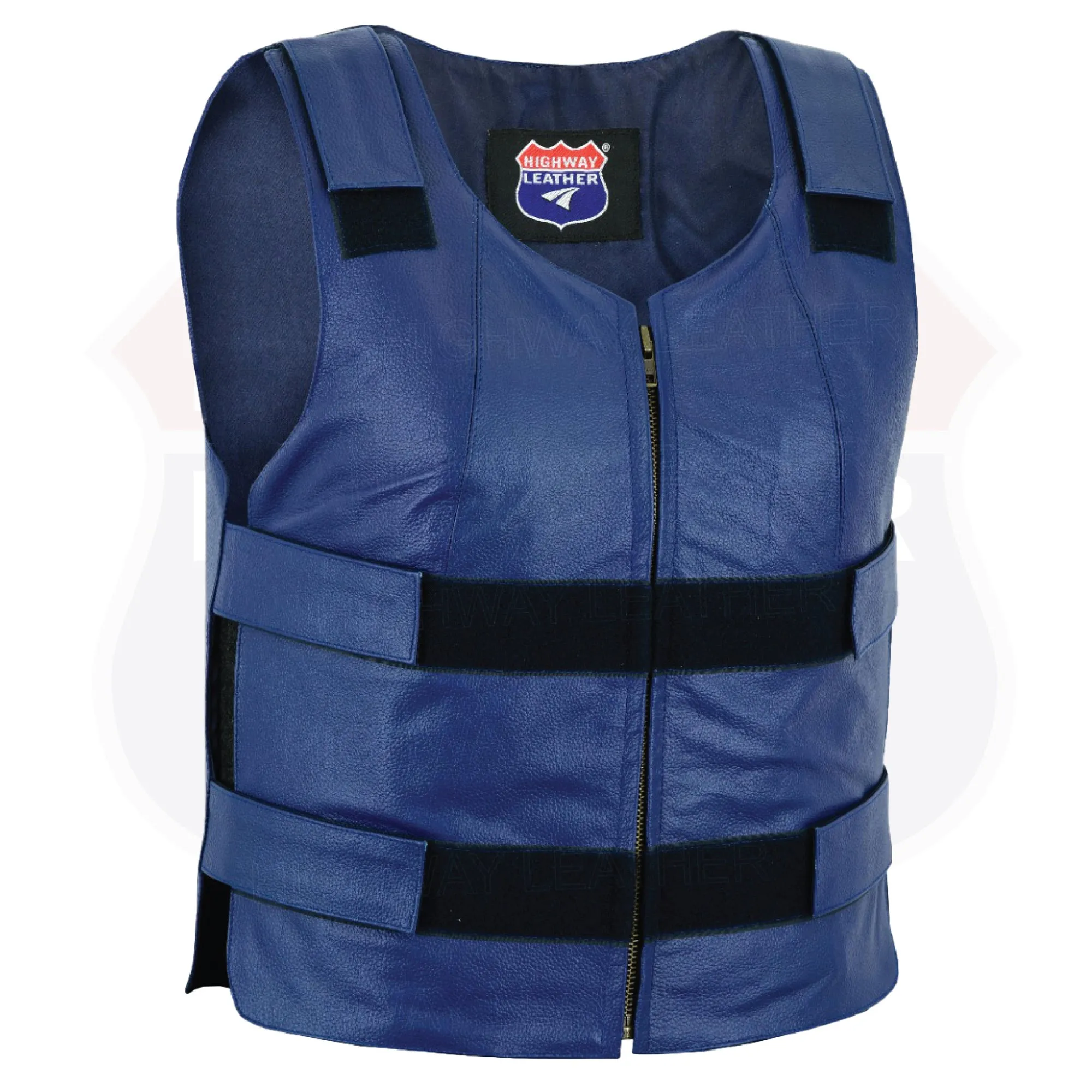 Navy Blue bulletproof leather vest - Women/Ladies Shade # 48