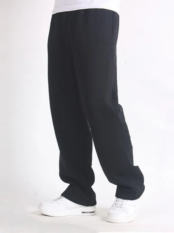 New men's casual straight solid color loose trousers