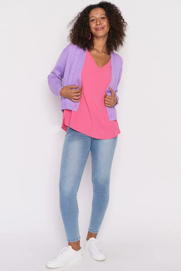 Norma Lilac Cardi