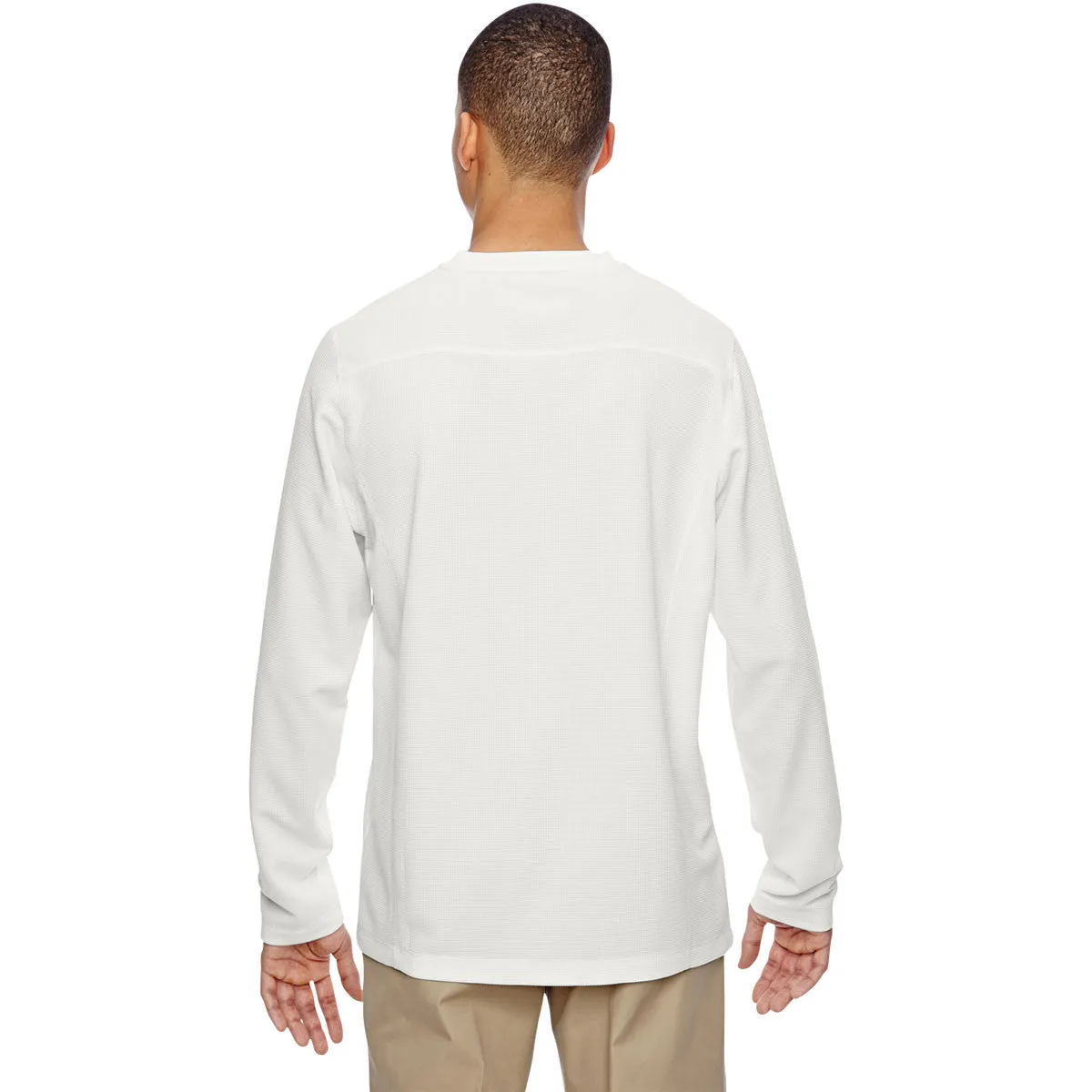 North End Men's Crystal Quartz Excursion Nomad Performance Waffle Henley