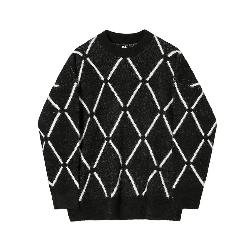 OH Diamond Outline Pattern Sweater