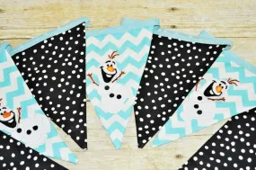 olaf banner,olaf bunting, first birthday banner, olaf photo prop, olaf party accessories, olaf cake smash, olaf smash cak