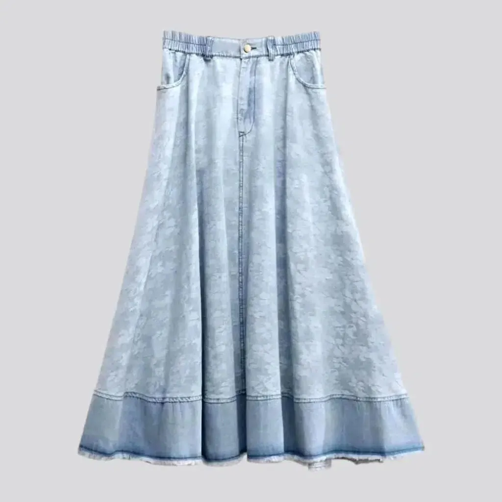 Ornament women's denim skirt