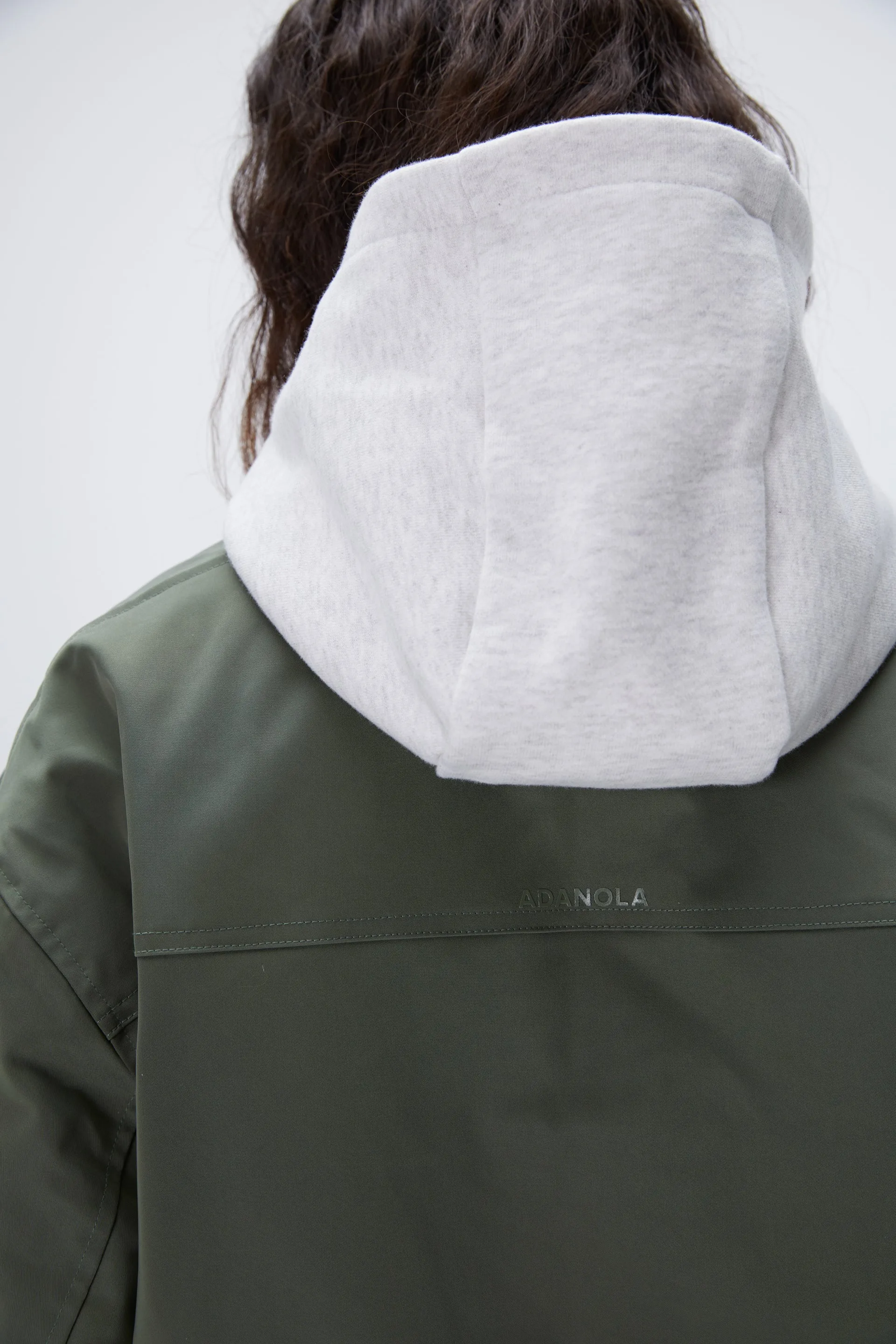 Oversized Bomber Jacket - Khaki Green