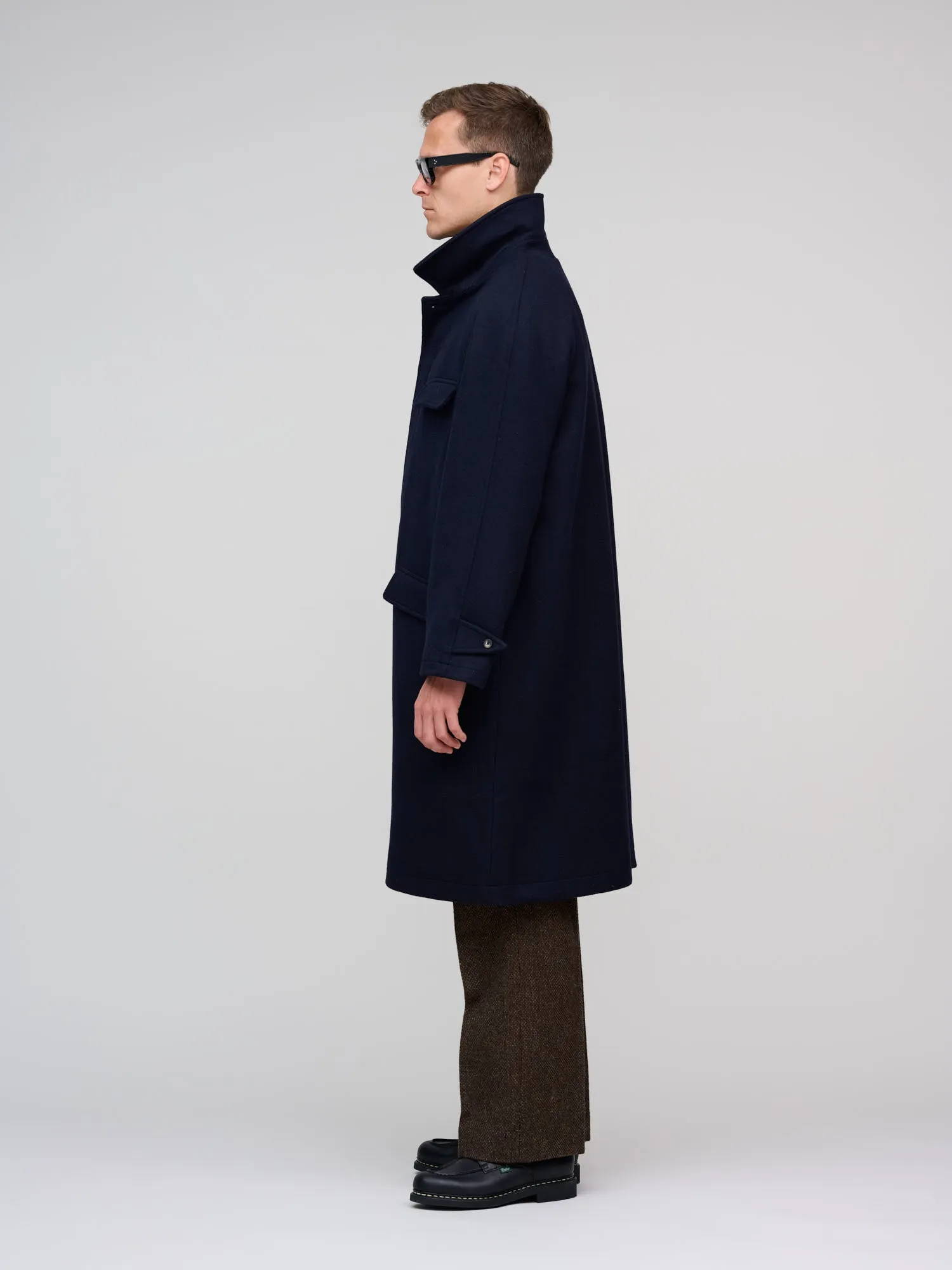 Parisian Raglan Coat, Navy