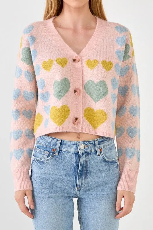 Pastel Heart Cardigan