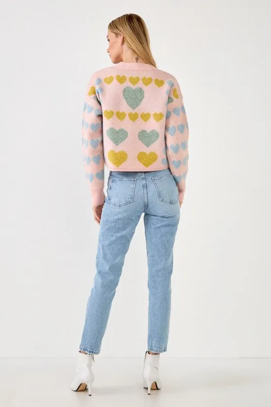 Pastel Heart Cardigan