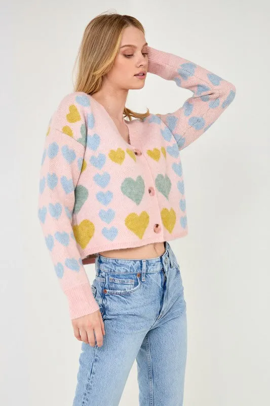 Pastel Heart Cardigan