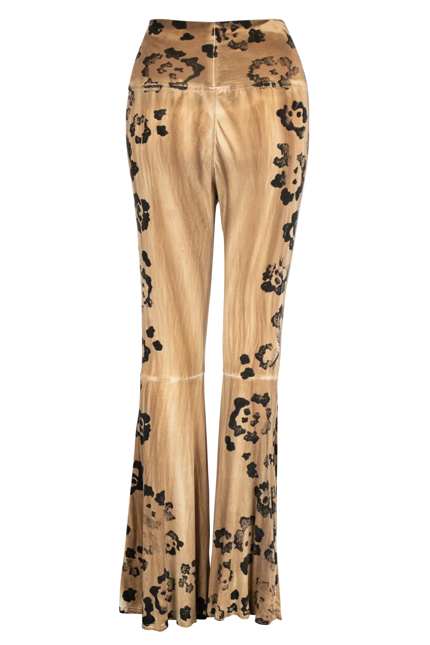 Pat Dahnke Flared Leopard Print Pants