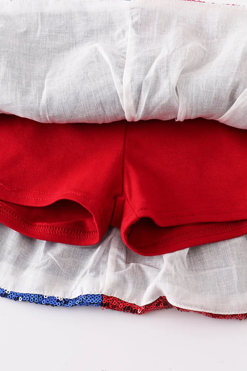 Patriotic sequin girl skirt