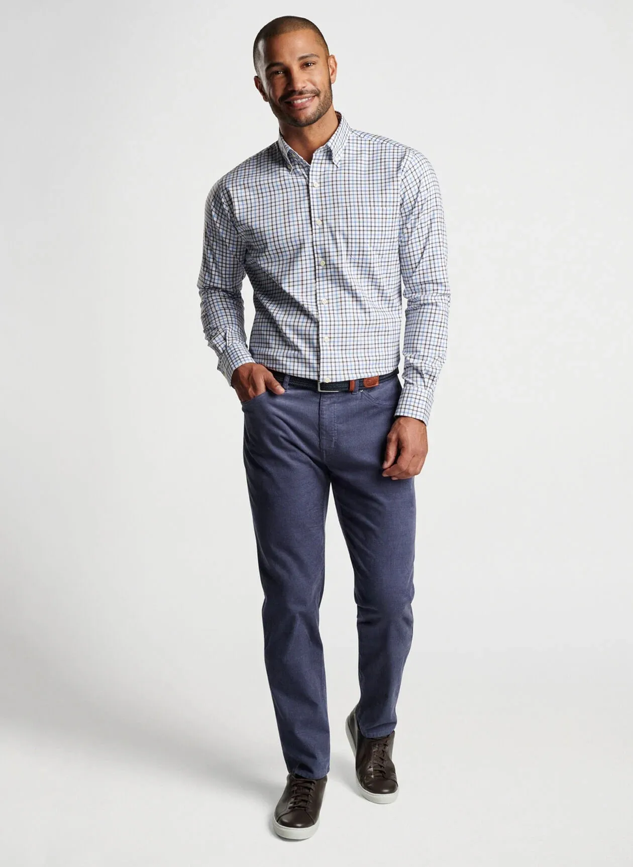 Peter Millar Superior Soft Corduroy Five-Pocket Pant-Astral Blue