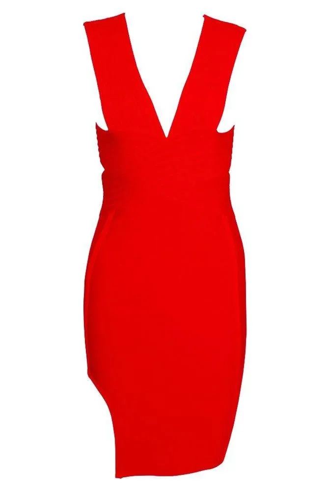 Pia Bandage Dress - Lipstick Red