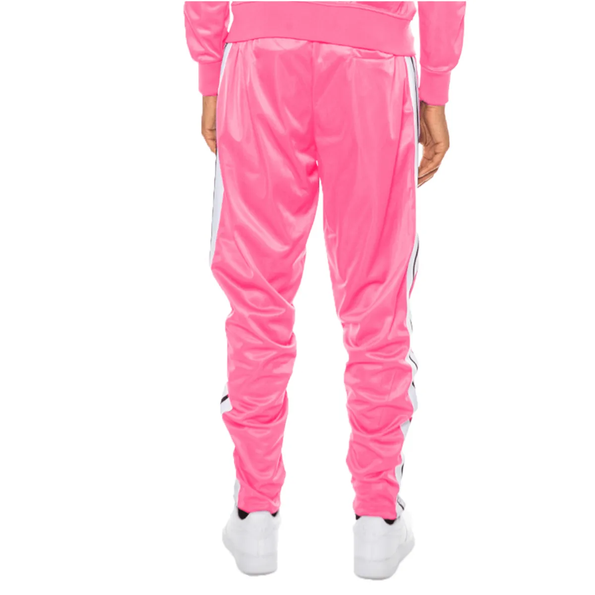 Pink Striped Tape Track Pants