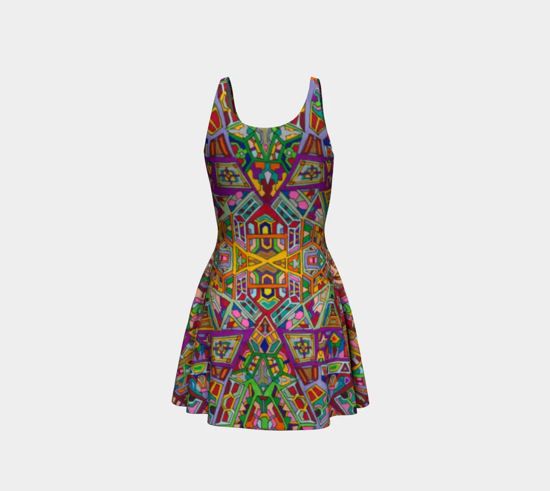 POLYGONS FLARE DRESS | LACHLAN WARDLAW