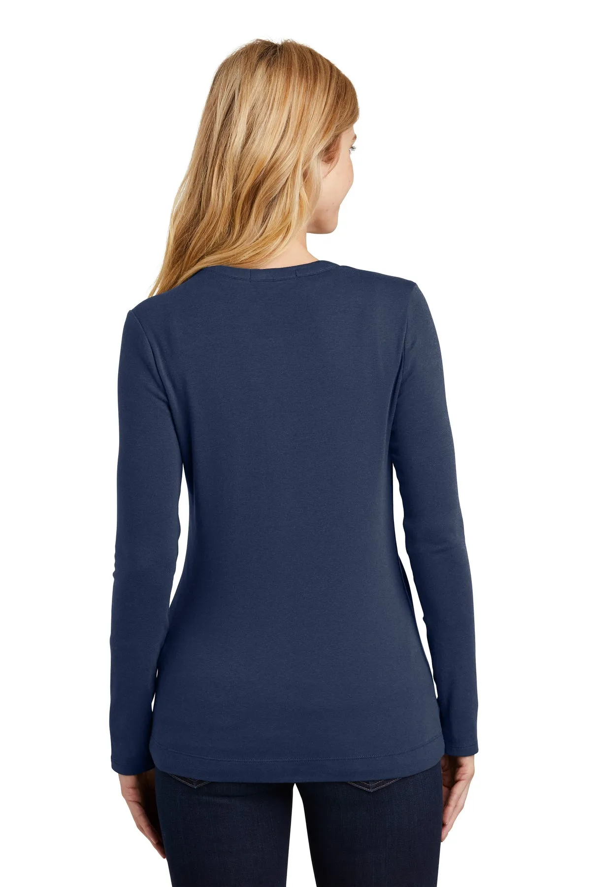 Port Authority Ladies Concept Stretch Branded Button-Front Cardigans, Dress Blue Navy