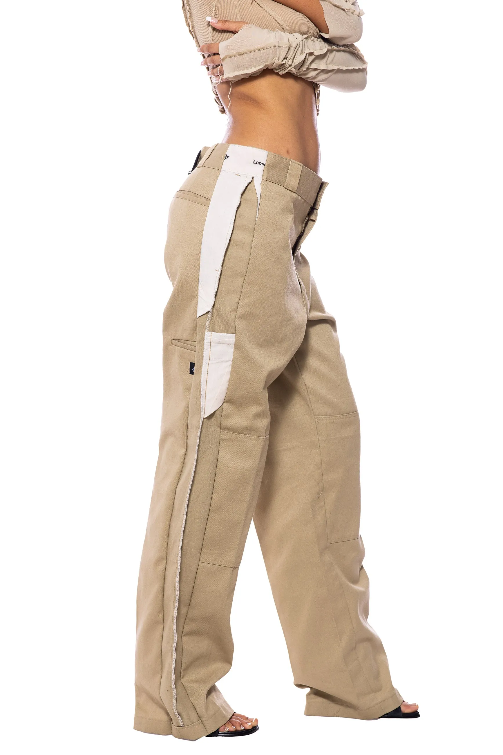 PORTERHOUSE WORKWEAR TROUSERS IN SAND