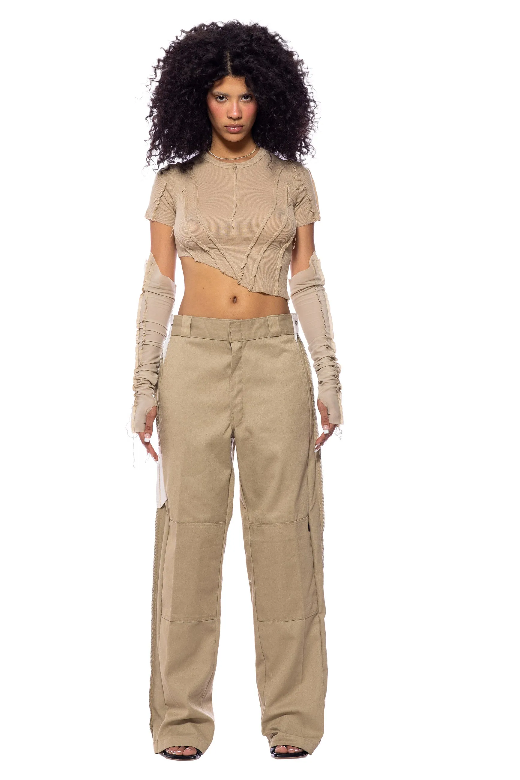 PORTERHOUSE WORKWEAR TROUSERS IN SAND