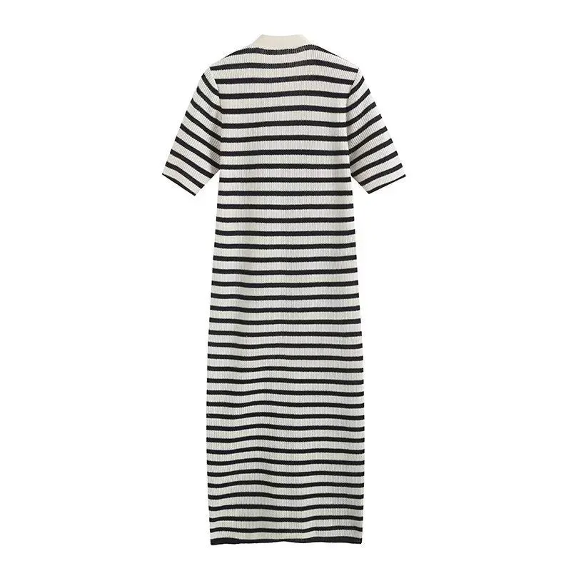 Pre Order:  Striped Long Knit Dress