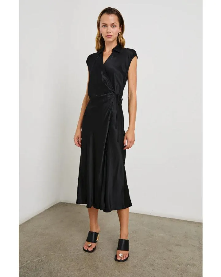 Rails Alai Satin Wrap Dress