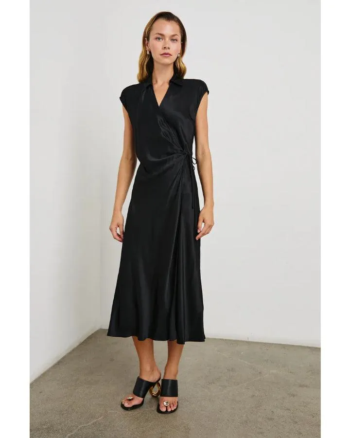 Rails Alai Satin Wrap Dress