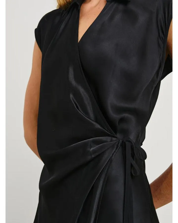 Rails Alai Satin Wrap Dress