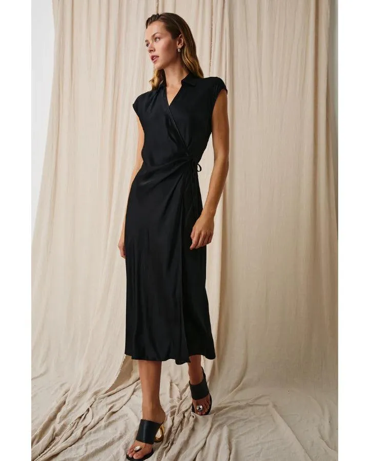 Rails Alai Satin Wrap Dress