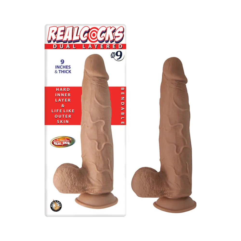 Real Cocks Dual Layered #9 9 inches Thick Dildo