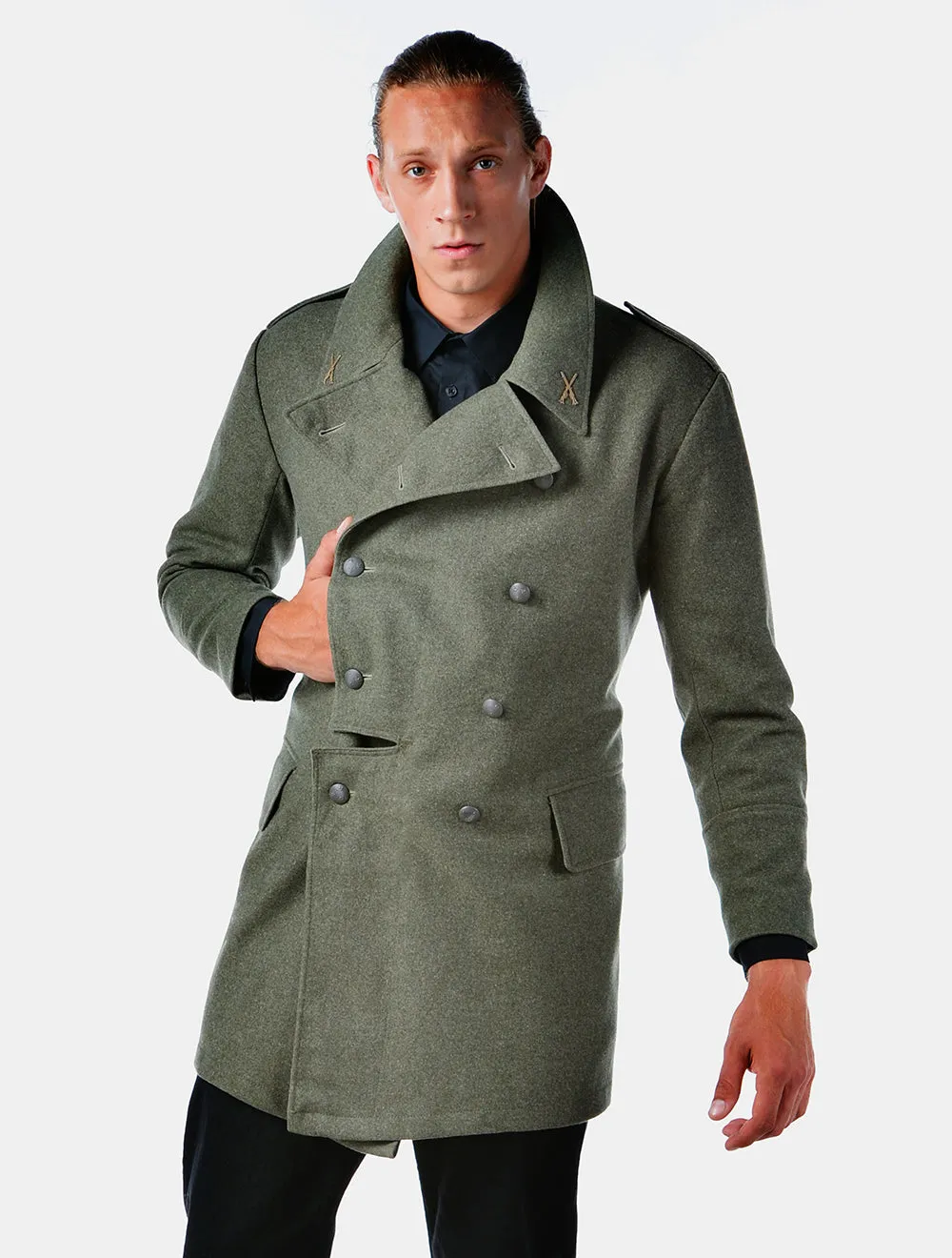 Redesigned WWII Era European Overcoat