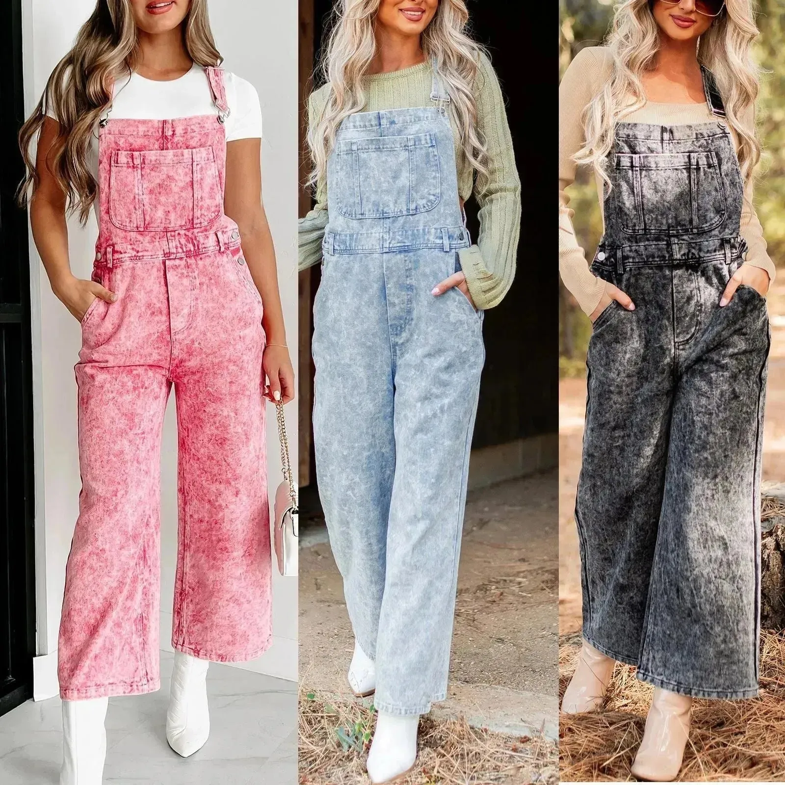 Retro Sleeveless Adjustable Denim  Overalls corduroy dungarees womens denim romper Jumpsuit  overall jeans for women