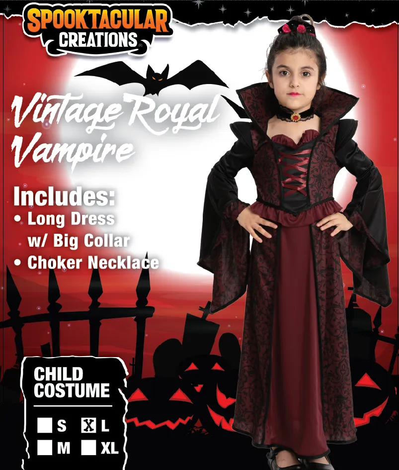 Royal Vampire Costume Cosplay, Child