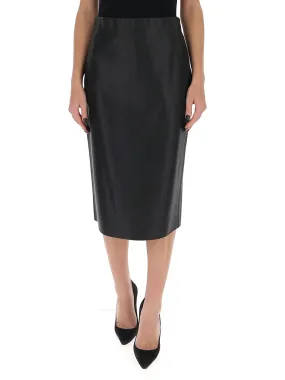 'S Max Mara Faux Leather Pencil Skirt