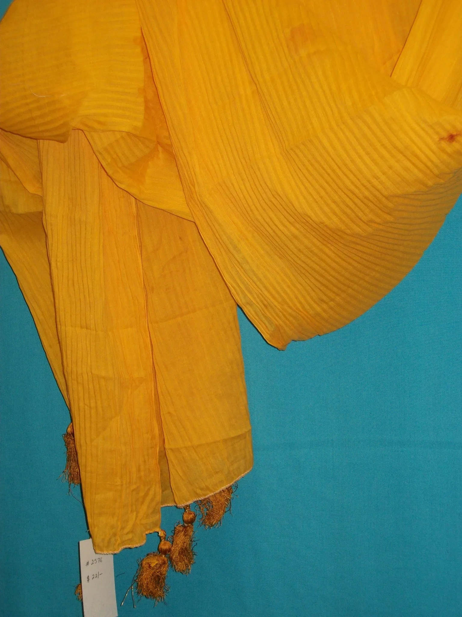 Scarf 2583 Yellow Cotton Haldi Ubtan Roka Dupatta Chunni Shawl