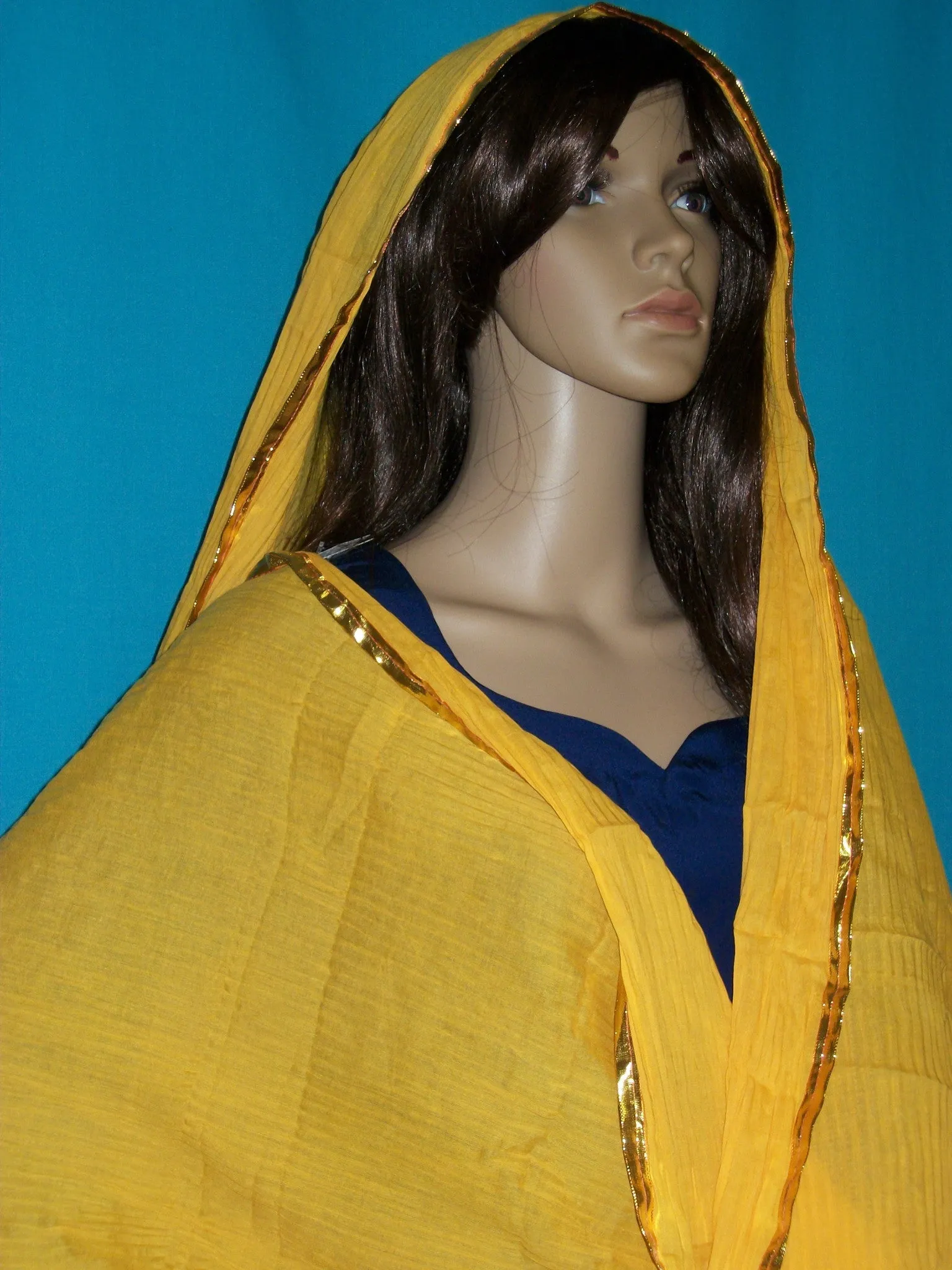 Scarf 2583 Yellow Cotton Haldi Ubtan Roka Dupatta Chunni Shawl