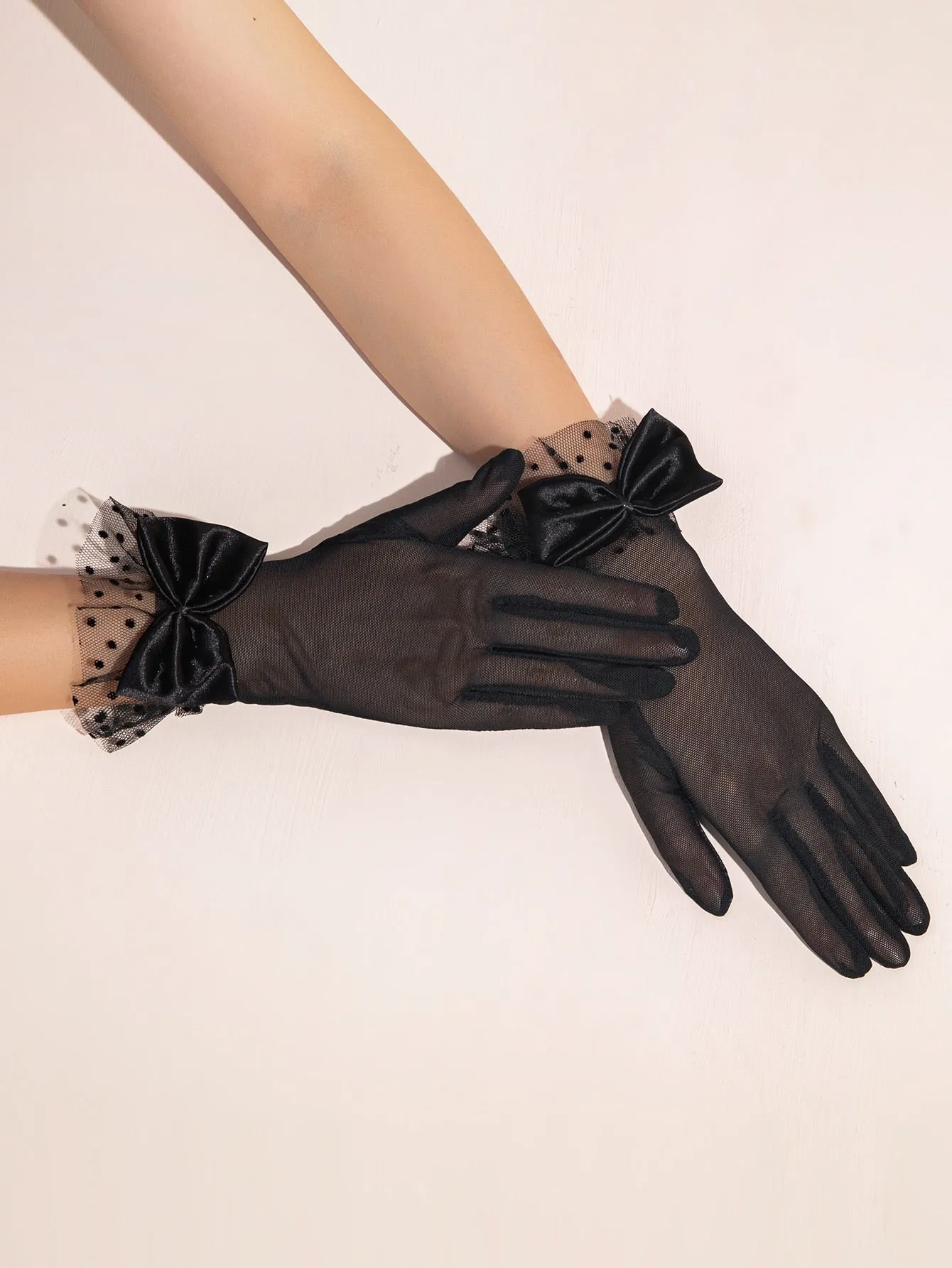 SHEIN Bow Decor Gloves