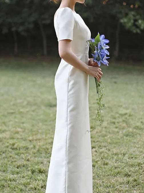 Simple Satin Wedding Dress